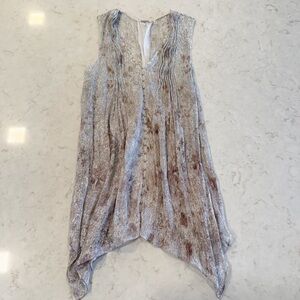 Elie Tahari Silk Shimmer Sleeveless Blouse